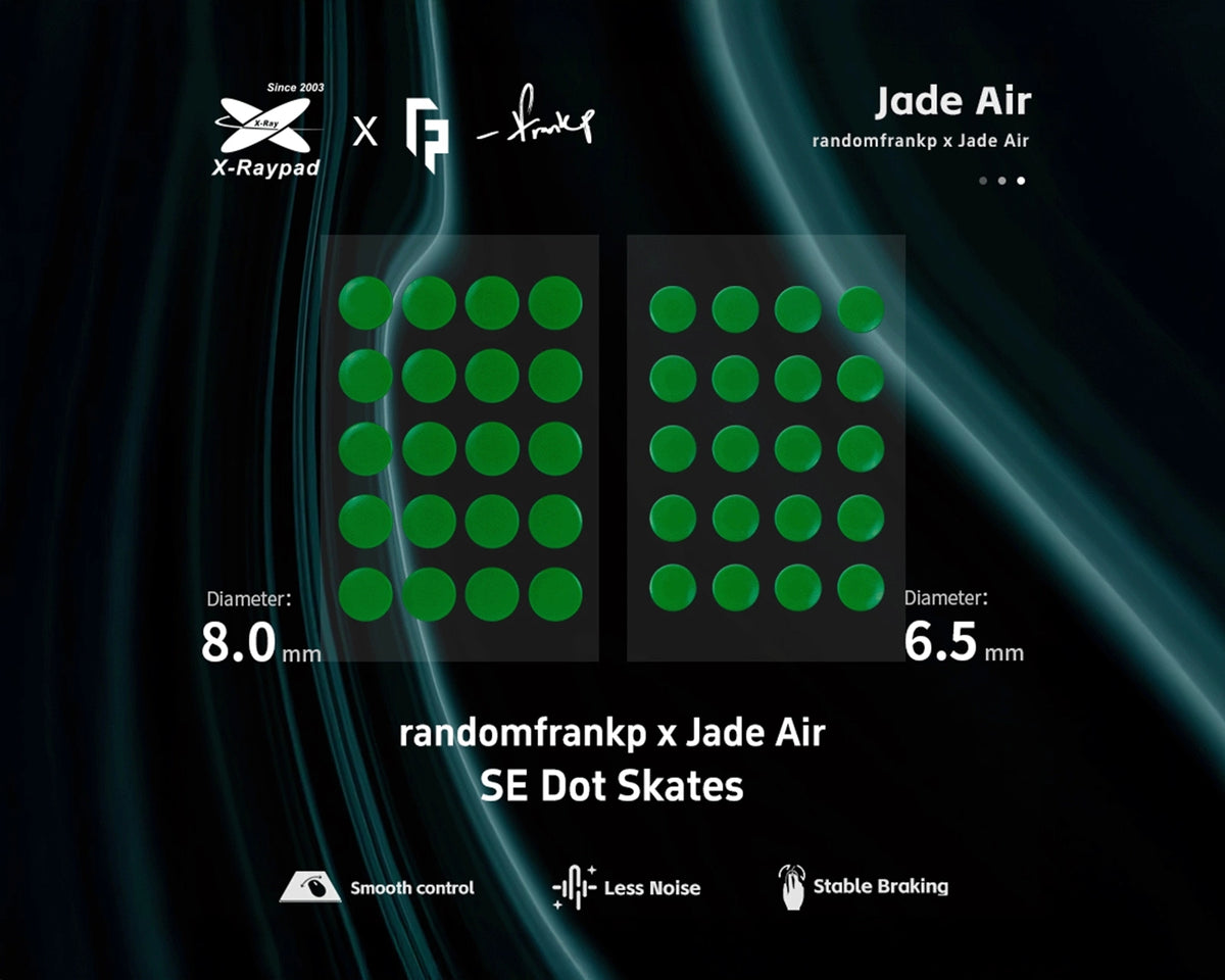 X-Raypad x RandomFrankP Jade Air SE Ślizgacze do Myszy - 6,5 mm + 8 mm - 40 szt.