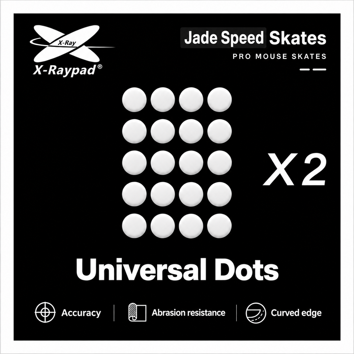 X-Raypad Jade Ślizgacze do Myszy - 6,5 mm - 40 szt.
